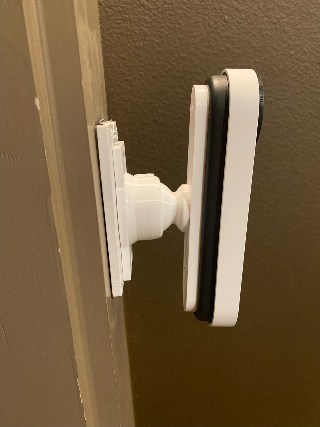No Drill Doorbell Mount - Metal Command Strip Back Included - 8lb Capacity - Fixed or Adjustable