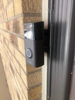 Ring Plus Doorbell Fixed Mount Slim INSTALL ANYWHERE Siding/ Trim- Fits exactly where old doorbell fit.- Angle Adjustment Available NO NEW HOLES