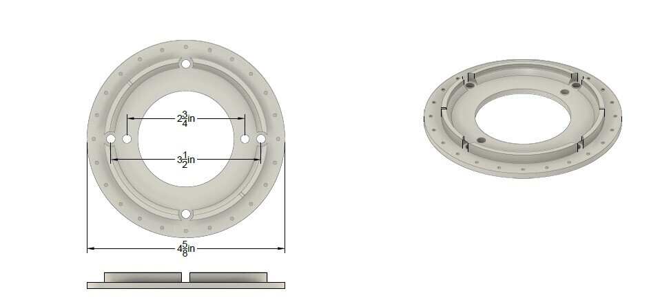 4in Electrical Box 90 Degree Adapter Plates (rotatable)