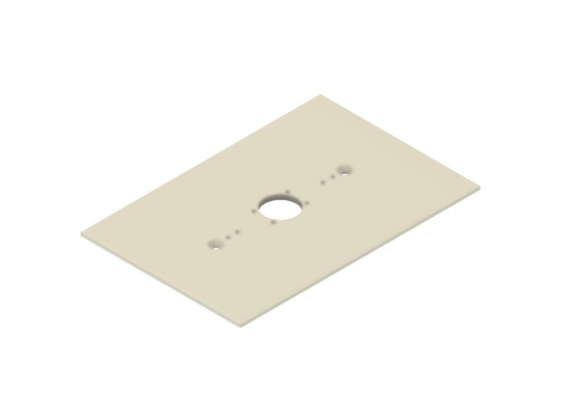 Custom Cover 6in x 4in Doorbell Adapter with 3.281in Gang Box Spacing
