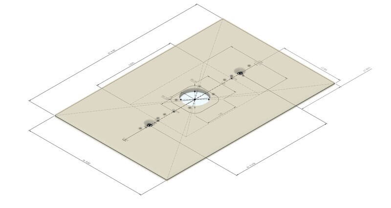 Custom Cover 6in x 4in Doorbell Adapter with 3.281in Gang Box Spacing
