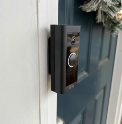 Narrow Trim Fixed Mount Bracket for Most Video Doorbells - 3/4in Wide - Custom Hole Spacing and Extension Distance and Angle Available.