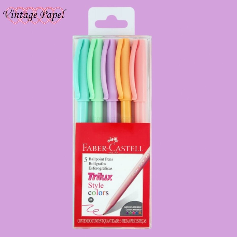 Bolígrafos color pastel Faber Castell