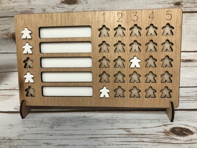 5 x 5 GAME CHALLENGE TRACKER BOARD