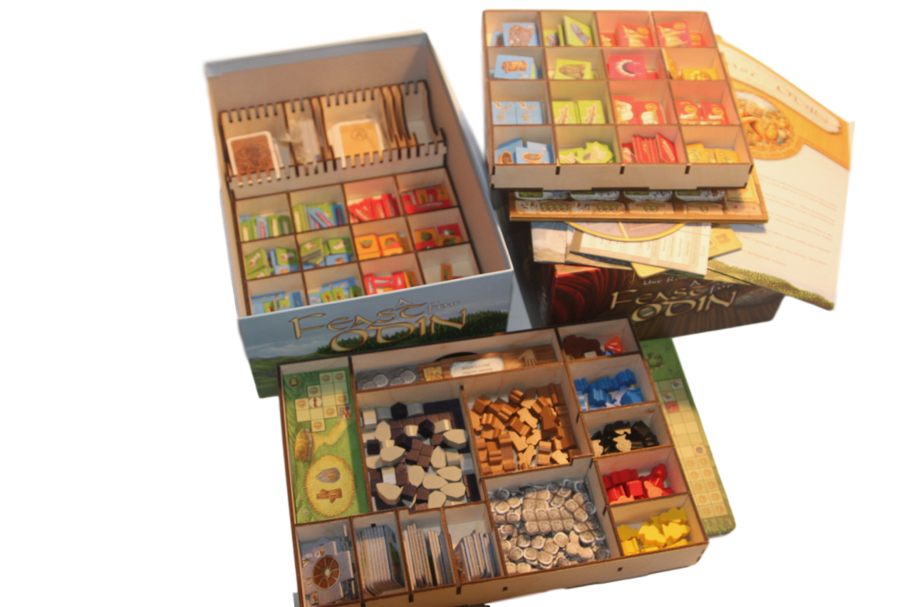 DIGITAL DXF DOWNLOAD FILE FOR ORGANISER COMPATIBLE WITH A FEAST FOR ODIN BOARD GAME