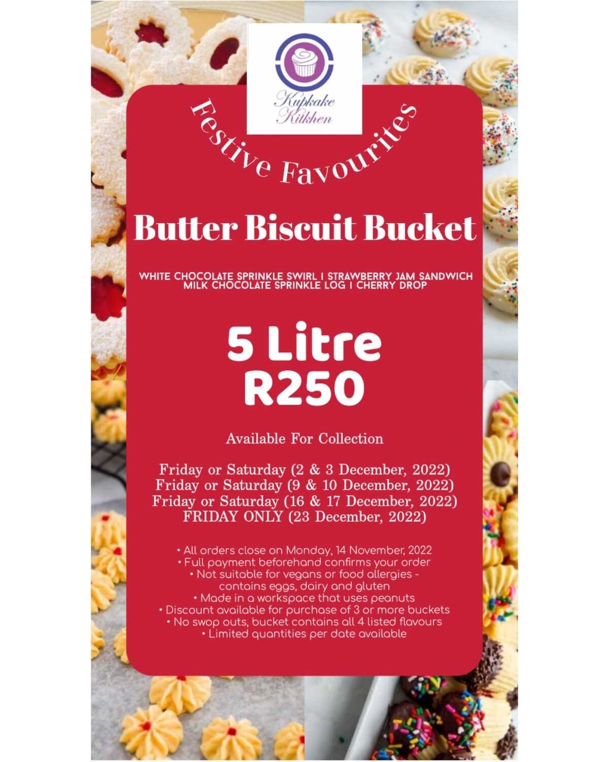 5L Butter Biscuit Bucket