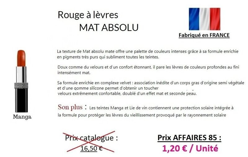 Rouge à lèvres MAT Manga