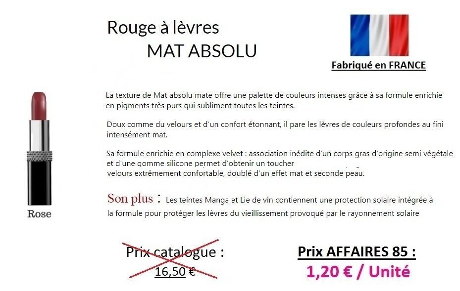Rouge à lèvres MAT Rose