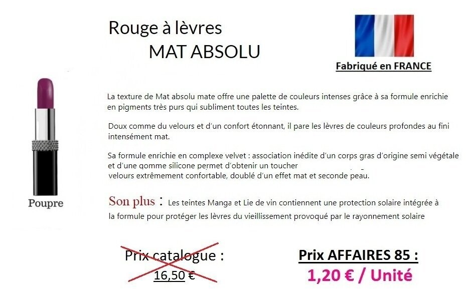 Rouge à lèvres MAT Pourpre