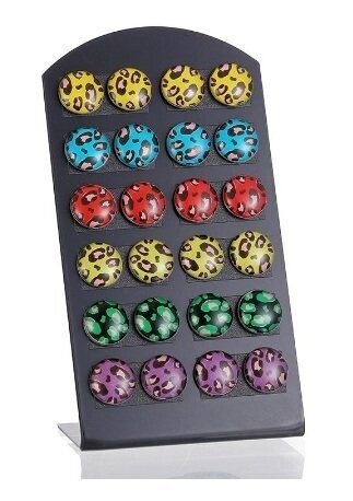 Lot de 12 paires de boucles d'oreilles Léopard