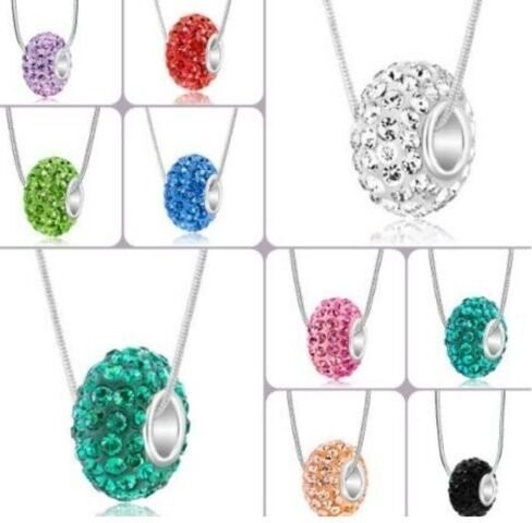 Lot de 10 colliers shamballa Charme
