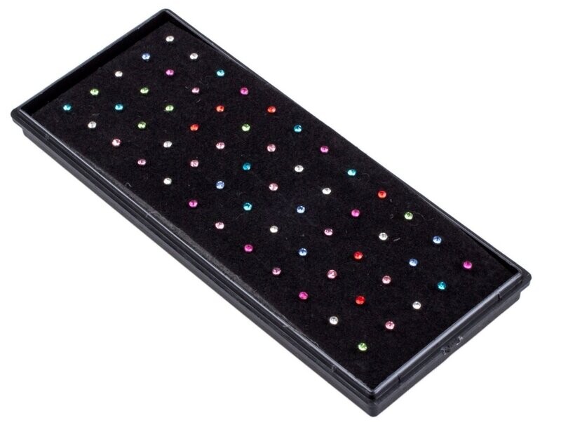 Lot de 50 piercings nez multicolore