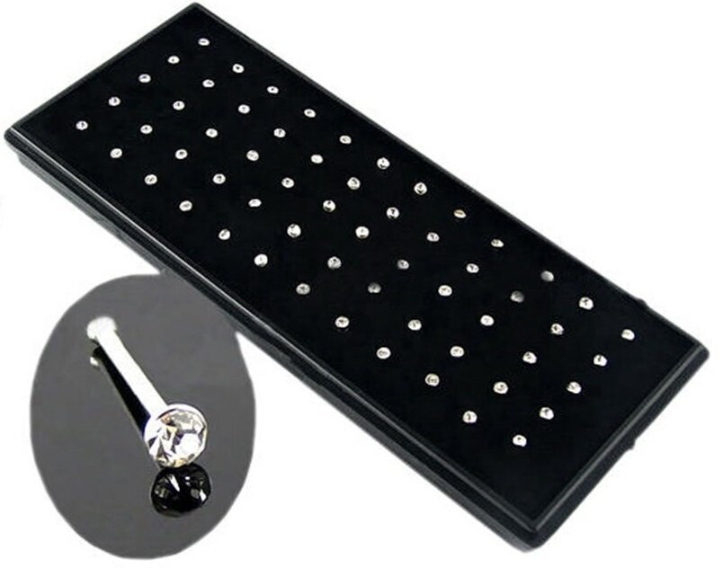 Lot de 50 piercings nez blancs