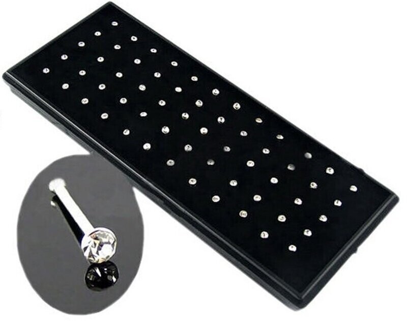 Lot de 50 piercings nez blancs