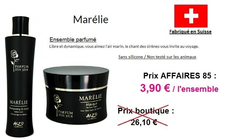 Lot Shampoing + Masque Parfumé MARELIE