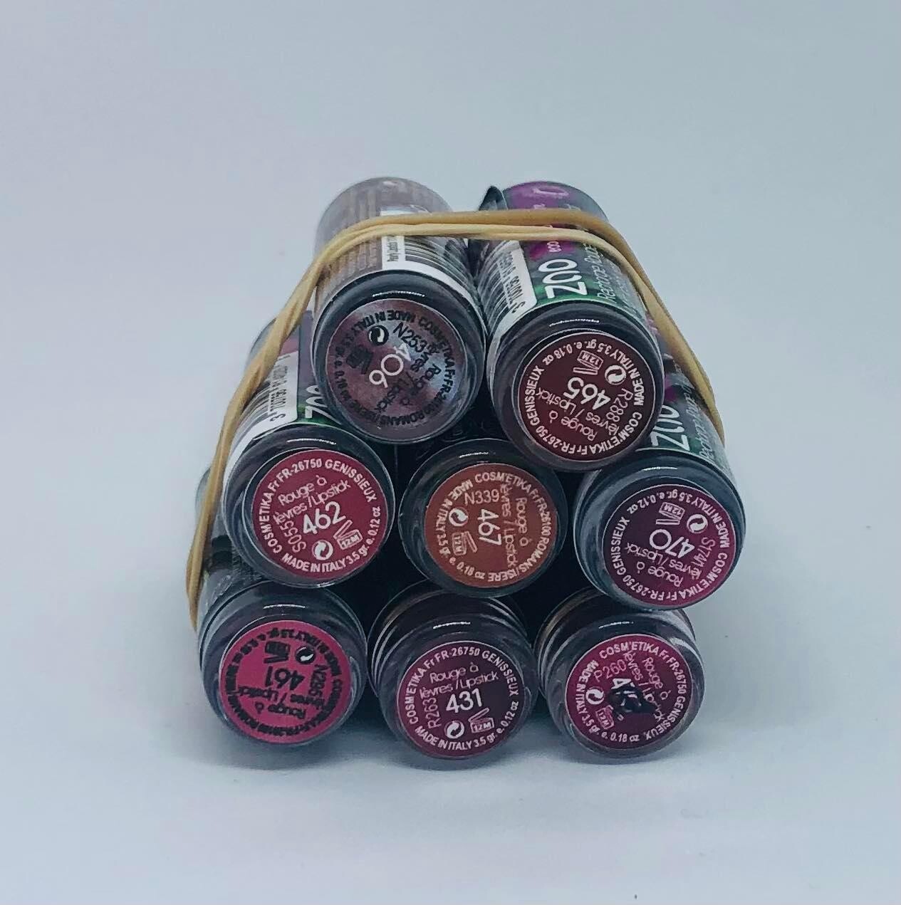 BIO 1 Lot de 8 recharges rouge à lèvres ZAO