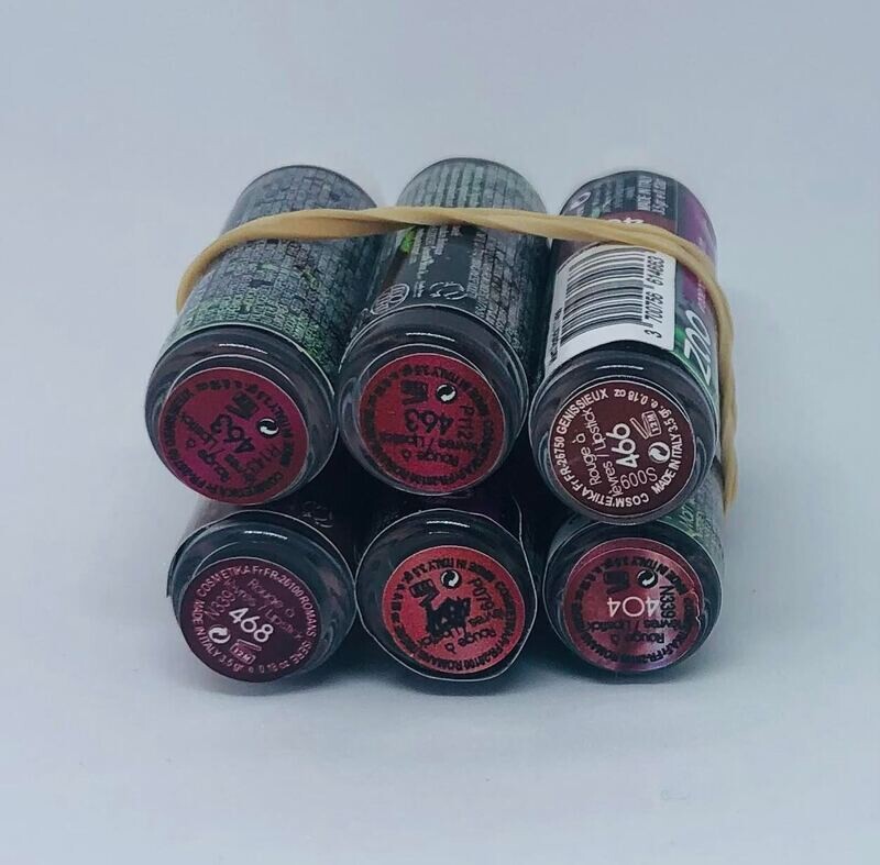 BIO 1 Lot de 6 recharges rouge à lèvres ZAO
