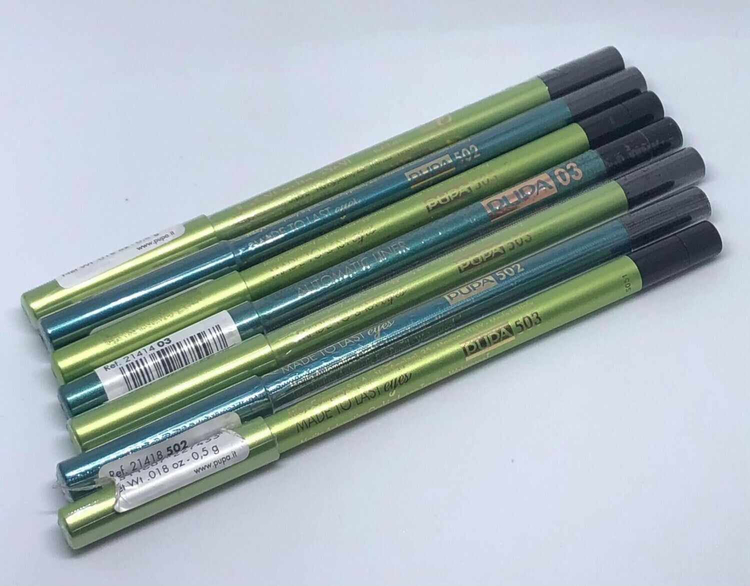 Lot de 7 crayons eyeliner, kajal automatiques PU