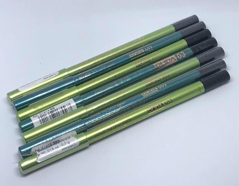 Lot de 7 crayons eyeliner, kajal automatiques PU