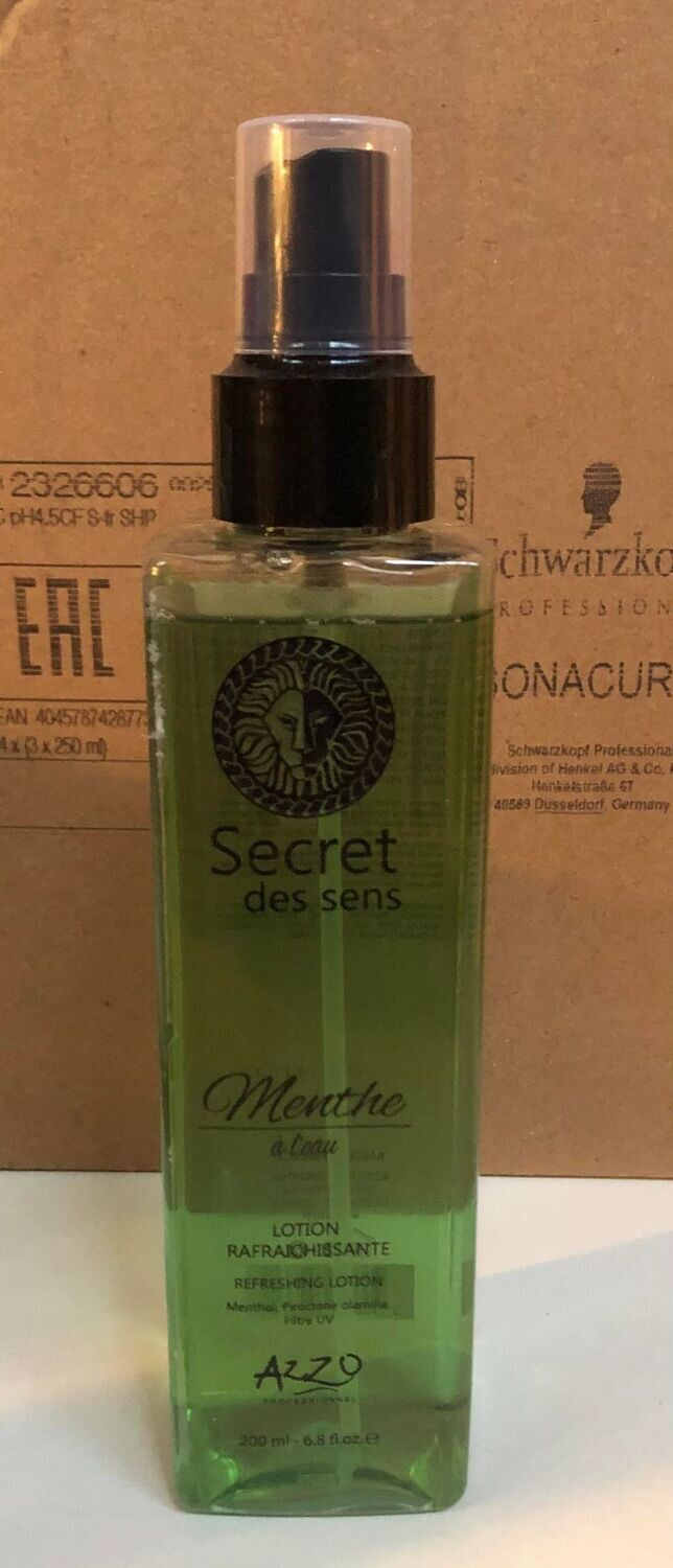 Lotion rafraîchissante Anti Pelliculaire Menthe à l'eau Sans Rincage AZZO