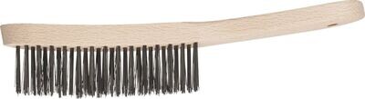 CONVERGED HAND SCRATCH BRUSH - STEEL WIRE - WOODEN BODY 290MM HBK 30 ST 0.35