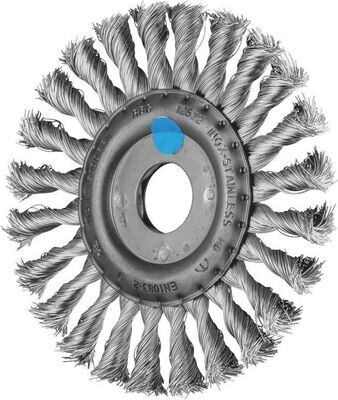 WHEEL BRUSH - TWIST KNOT INOX WIRE RBG 12512/22.2 INOX 0.35
