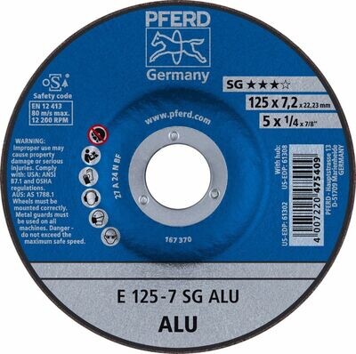PREMIUM GRINDING WHEEL D/C - ALUMINIUM 125MM PREMIUM GRINDING WHEEL D/C - ALUMINIUM 125MM