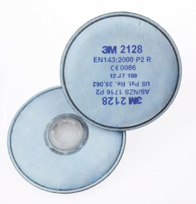 3M Particulate Filters 2128, GP2, with Nuisance Level Organic Vapour/Acid Gas Relief