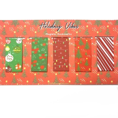 Holiday Vibes Magnetic Bookmark Set
