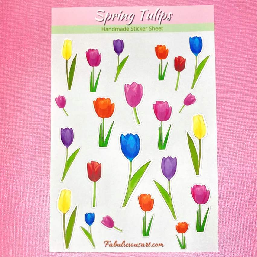 Spring Tulips Sticker Sheet