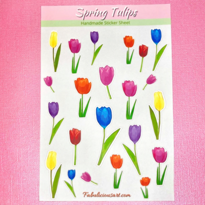 Spring Tulips Sticker Sheet