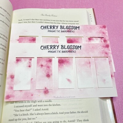Cherry Blossom Magnetic Bookmark Set