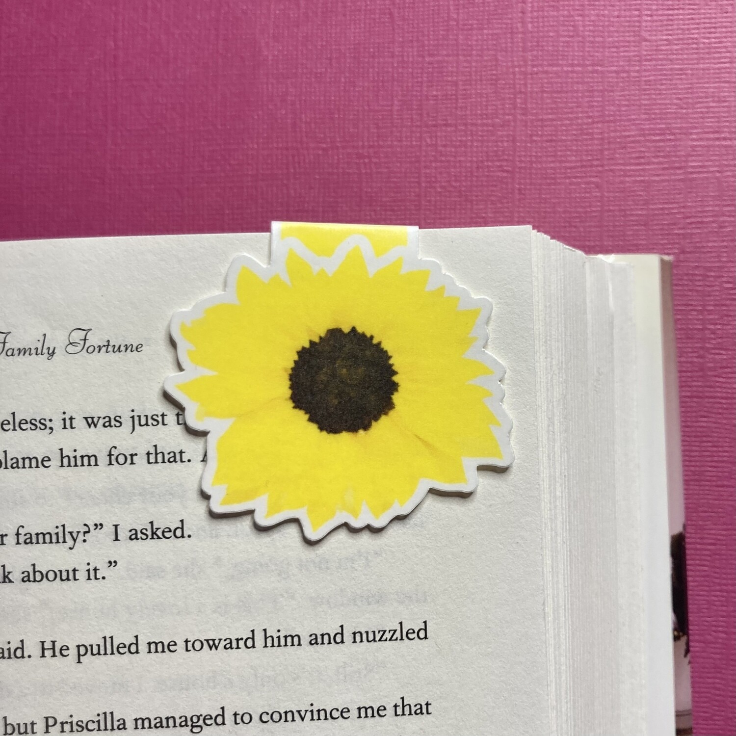 Sunflower Magnetic Bookmark