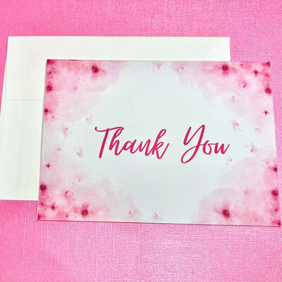 Cherry Blossom Thank You Card