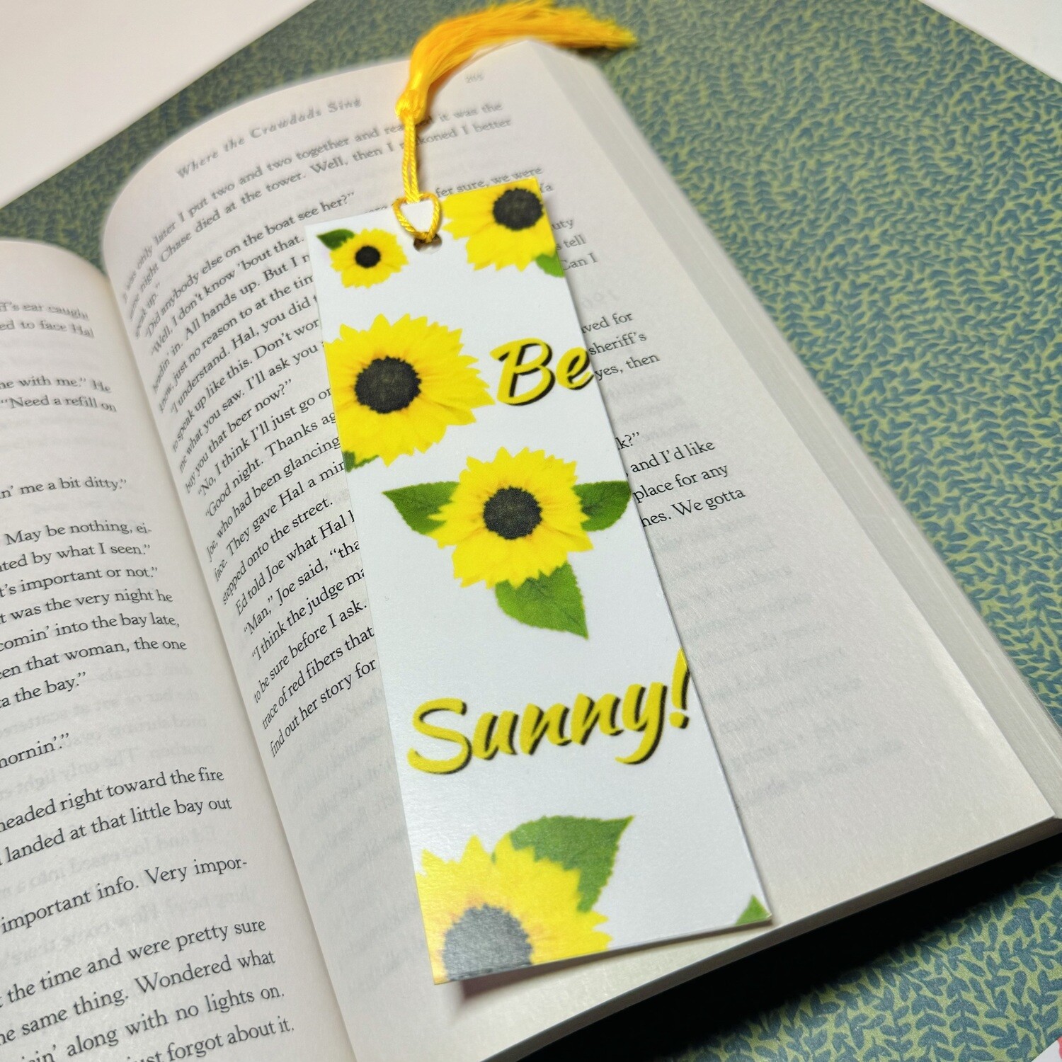 &quot;Be Sunny&quot; Sunflower Bookmark