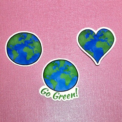 Earth Waterproof Die-cut Sticker
