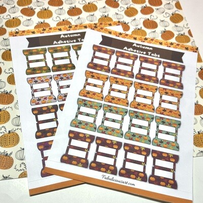 Autumn Adhesive Planner and Notebook Tabs