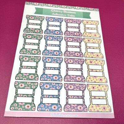 Cherry Blossom Adhesive Planner and Notebook Tabs