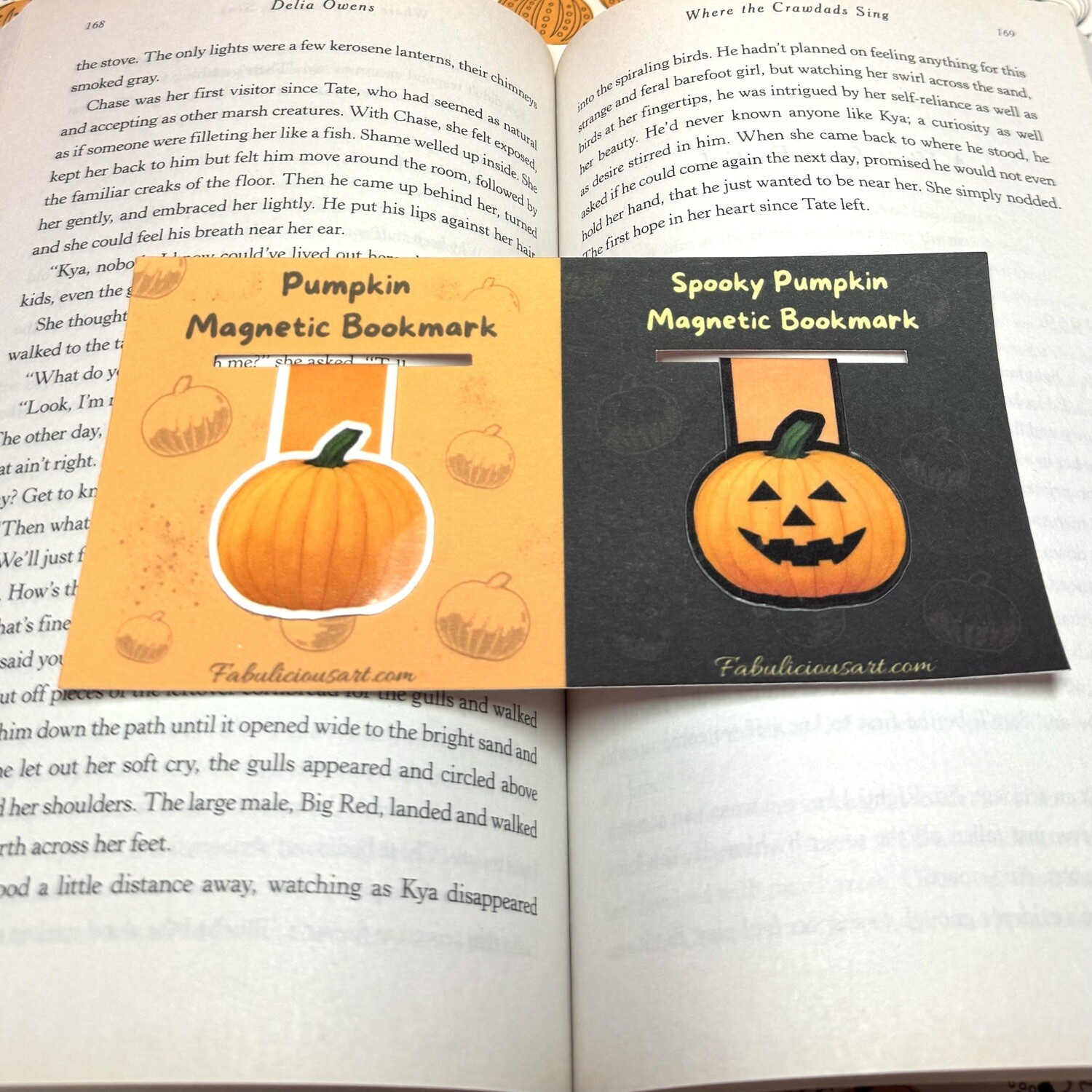 Pumpkin Duo Magnetic Bookmark