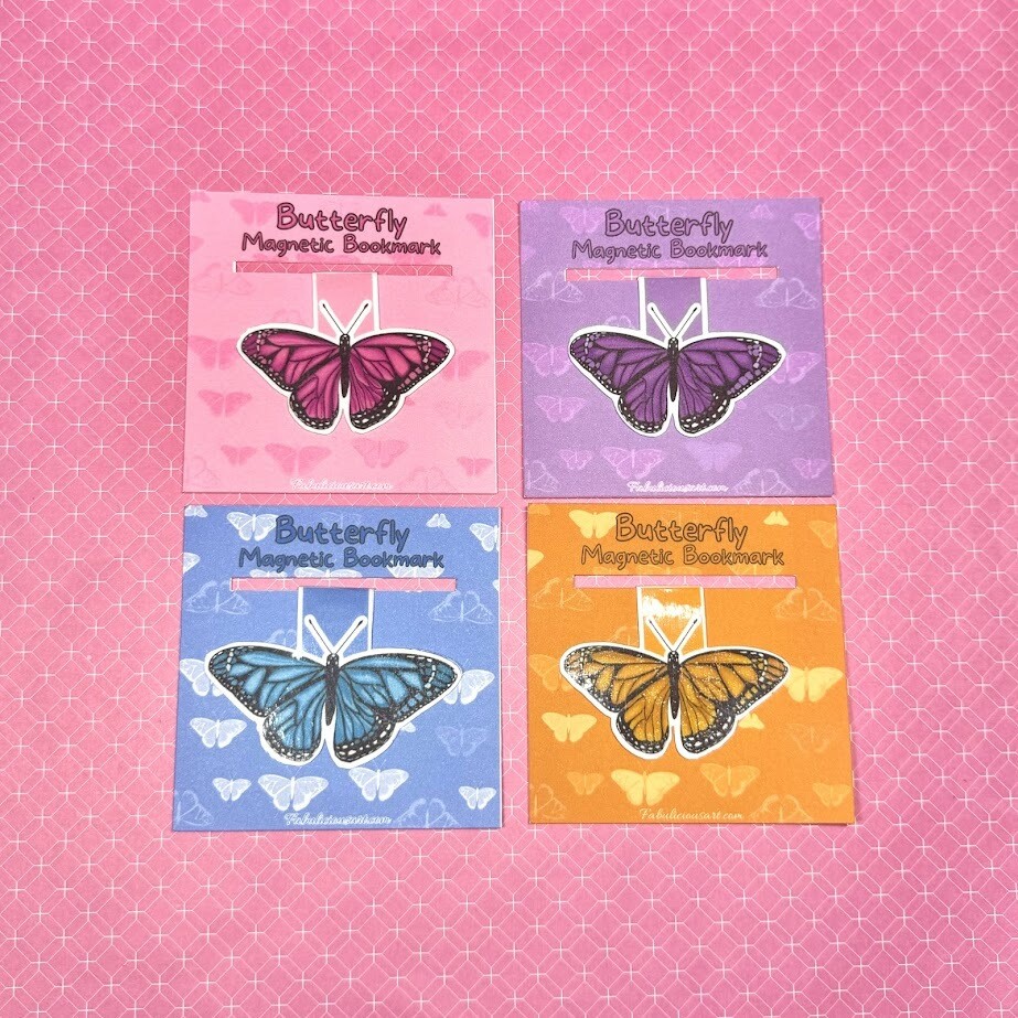 Butterfly Magnetic Bookmark (singles or set of 4)