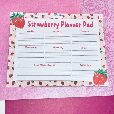 Strawberry Planner Pad