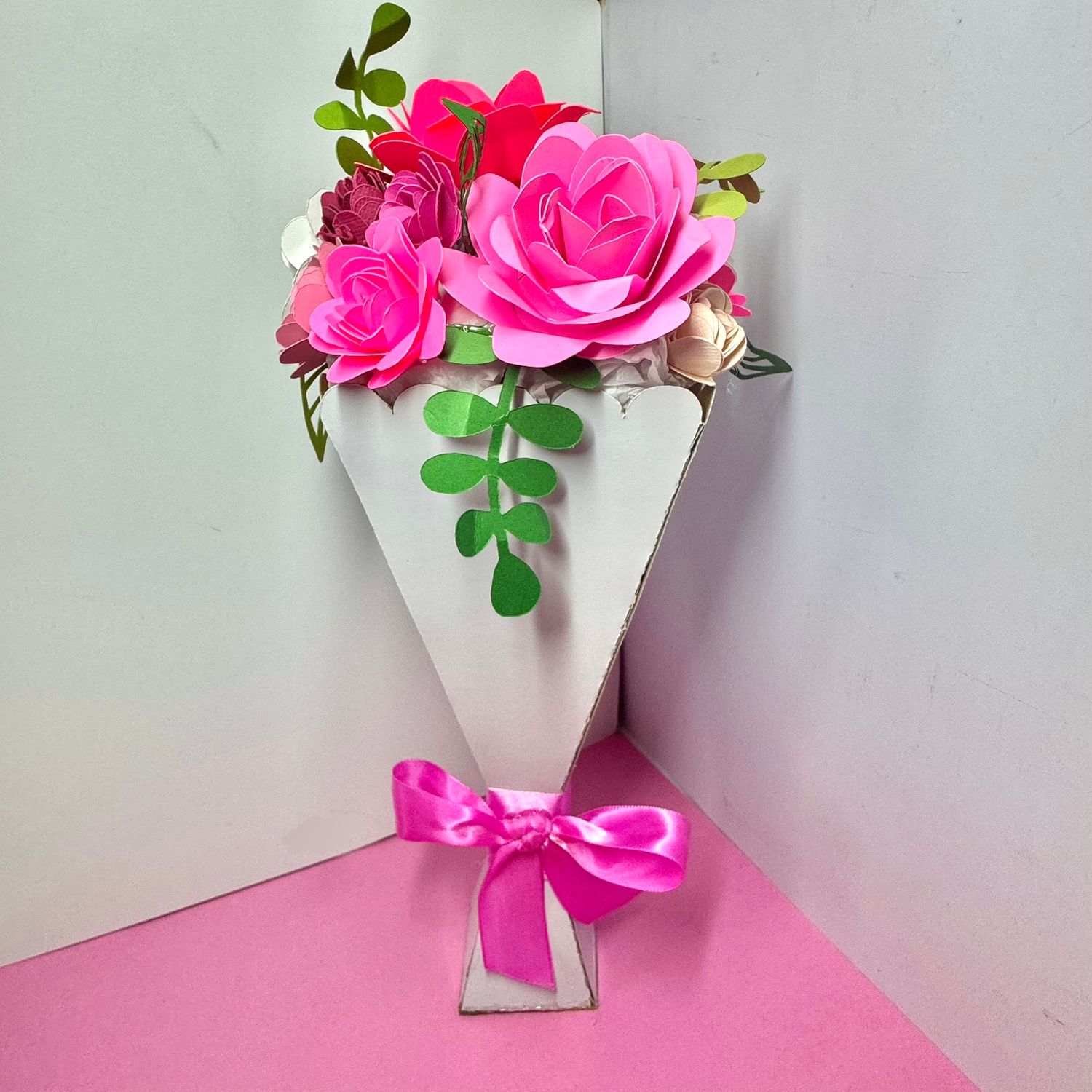 Pink Paper Flower Bouquet - Small