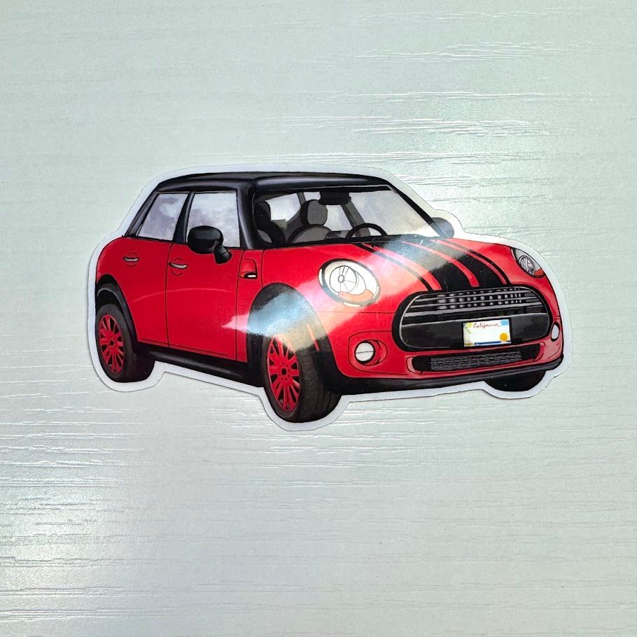 Mini Marci | Colorful Car Die-cut sticker