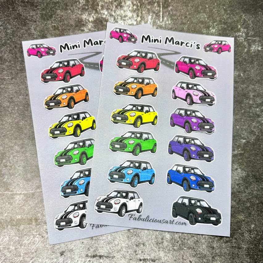 Mini Marci | Car Sticker Sheet