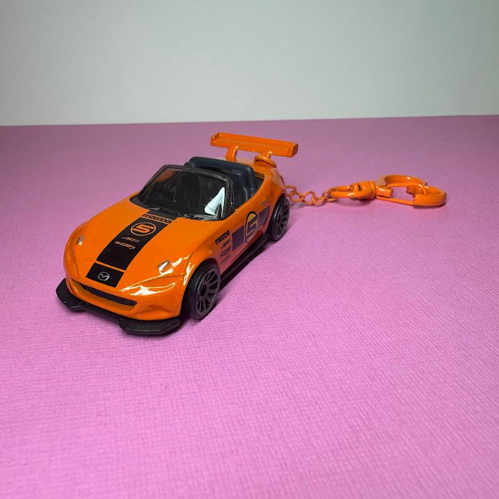 Orange Miata MX-5 Hot Wheels Car Keychain
