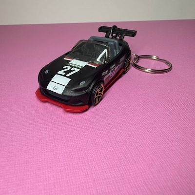Black and Red Miata MX-5 Hot Wheels Car Keychain