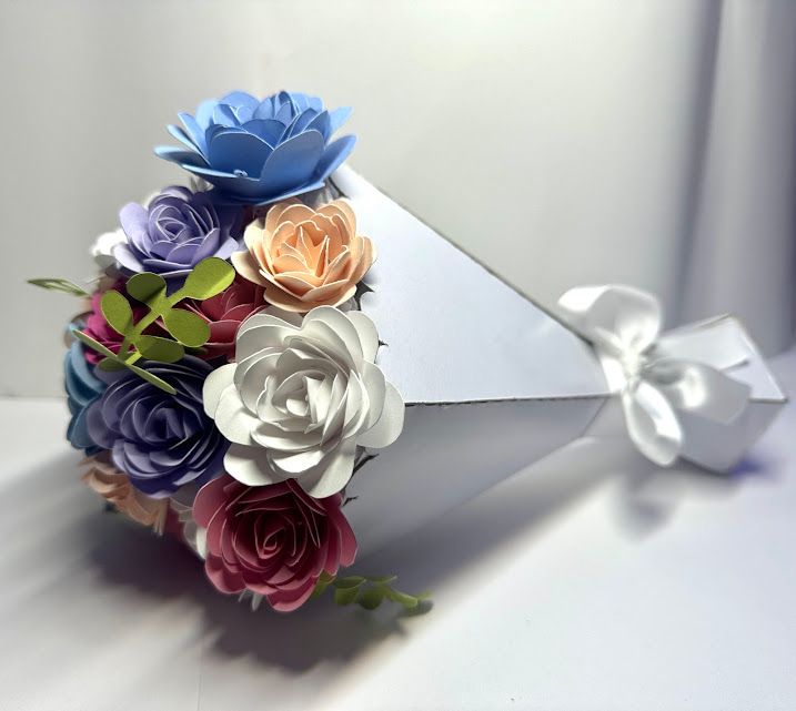 Pastel Paper Flower Bouquet - Medium