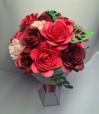 Red Paper Flower Bouquet - Medium