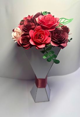 Red Paper Flower Bouquet - Medium