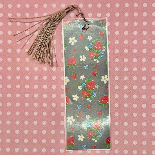 Strawberry Pattern Bookmark